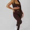 SQUARE NECK KAIIA SPORT STRAPPY BRALET CHOCOLATE