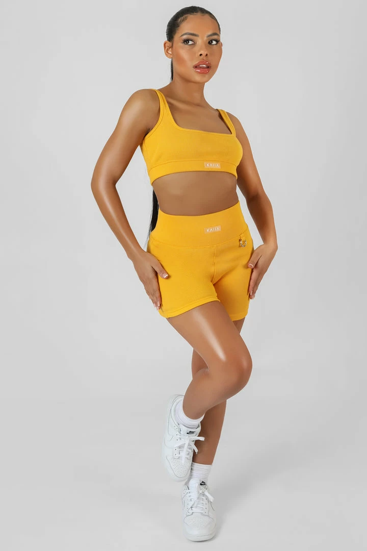 CLOTHING SQUARE NECK KAIIA SPORT BRALET MANGO 3 CLOTHING SQUARE NECK KAIIA SPORT BRALET MANGO