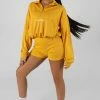 HALF ZIP GATHERED KAIIA SPORT CROP TOP MANGO CLOTHING