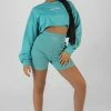 CLOTHING OVERSIZED SUPER CROPPED KAIIA SPORT SWEATSHIRT BLUE 1 CLOTHING OVERSIZED SUPER CROPPED KAIIA SPORT SWEATSHIRT BLUE