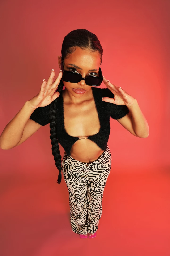 KAIIA TRIM FLUFFY KNIT TOP BLACK 9 KAIIA TRIM FLUFFY KNIT TOP BLACK