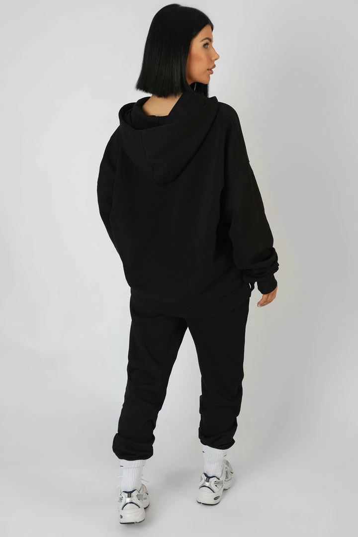 Kaiia CLOTHING OVERSIZED FIT PRINTED JOGGER BLACK 6 Kaiia CLOTHING OVERSIZED FIT PRINTED JOGGER BLACK