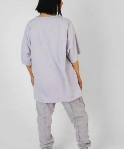 Kaiia SIDE SLOGAN OVERSIZED T-SHIRT LILAC CLOTHING
