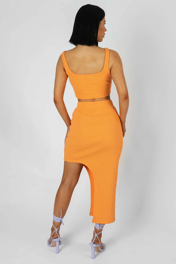 Kaiia EXTREME SPLIT RIBBED MIDI SKIRT MANGO 5 Kaiia EXTREME SPLIT RIBBED MIDI SKIRT MANGO