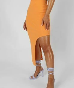 Kaiia EXTREME SPLIT RIBBED MIDI SKIRT MANGO 7 Kaiia EXTREME SPLIT RIBBED MIDI SKIRT MANGO