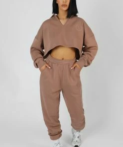 Kaiia EMBROIDERED 90'S JOGGERS FRAPPE CLOTHING