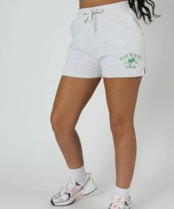 Kaiia HIGH WAISTED SLOGAN DRAWSTRING MINI SHORTS OATMEAL MARL CO-ORDS