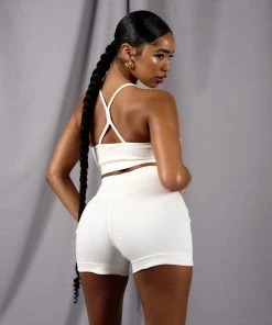 Kaiia ATHLEISURE BOOTY SHORTS WHITE