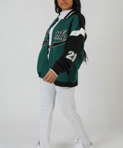 Kaiia SEATTLE VARSITY JACKET FOREST GREEN CLOTHING 14 Kaiia SEATTLE VARSITY JACKET FOREST GREEN CLOTHING