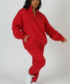 Kaiia CLOTHING SEAM FRONT 90S JOGGERS RED 8 Kaiia CLOTHING SEAM FRONT 90S JOGGERS RED