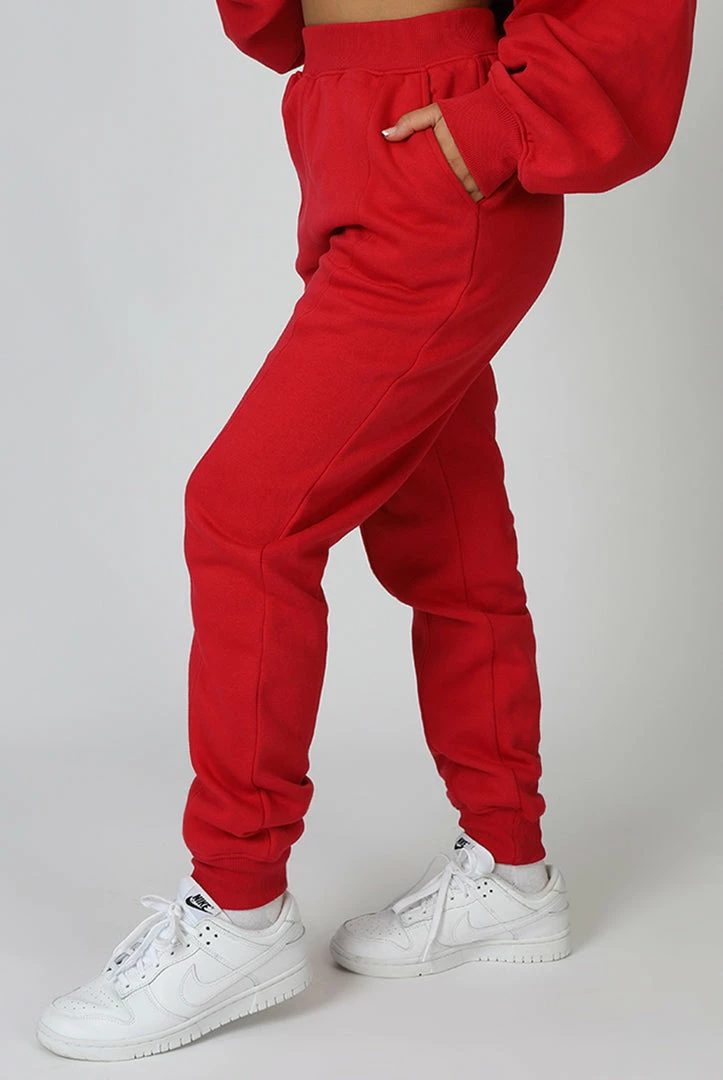 Kaiia CLOTHING SEAM FRONT 90S JOGGERS RED 4 Kaiia CLOTHING SEAM FRONT 90S JOGGERS RED