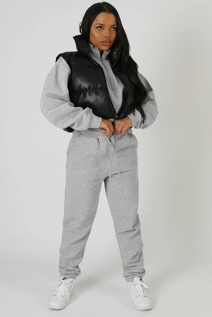 Kaiia PU CROPPED GILET BLACK CLOTHING 5 Kaiia PU CROPPED GILET BLACK CLOTHING