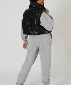 Kaiia PU CROPPED GILET BLACK CLOTHING 11 Kaiia PU CROPPED GILET BLACK CLOTHING