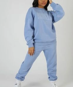 Kaiia BROOKLYN EMBROIDERED 90'S JOGGERS BLUEBELL CLOTHING