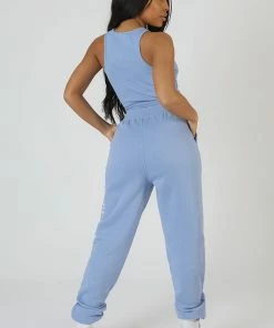 Kaiia DIPPED HEM RACER TOP BLUEBELL