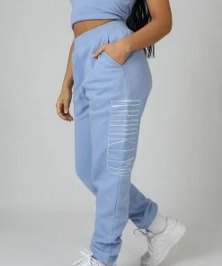 Kaiia BROOKLYN EMBROIDERED 90'S JOGGERS BLUEBELL CLOTHING