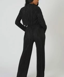 Kaiia PLISSE CROP TOP BLACK 8 Kaiia PLISSE CROP TOP BLACK