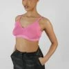 Kaiia TRIANGLE KNITTED BRALET PINK CLOTHING