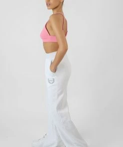 Kaiia CLOTHING TRIANGLE RIBBED BRALET PINK