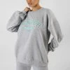 Kaiia OVERSIZED DENVER PRINT SWEATSHIRT GREY