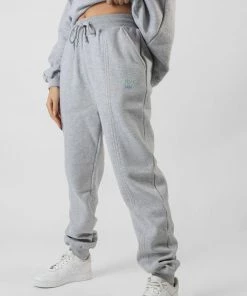 Kaiia OVERSIZED FIT DENVER PRINT SEAM DETAIL JOGGERS GREY
