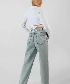 Kaiia STRAPPY TIE WAIST CROPPED POLO SHIRT WHITE CLOTHING