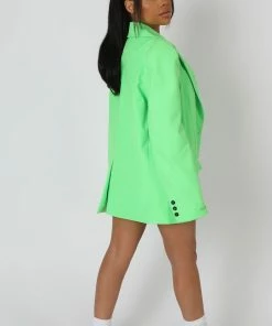 Kaiia OVERSIZED MASCULINE BLAZER JACKET GREEN