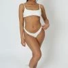 Kaiia UNDERBUST RIBBED BRA IVORY CLOTHING 1 Kaiia UNDERBUST RIBBED BRA IVORY CLOTHING