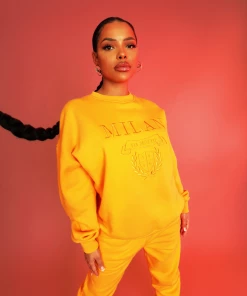 Kaiia CLOTHING MILAN TONAL EMBROIDERED JOGGERS MANGO