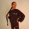 Kaiia CLOTHING NEW YORK OVERSIZED SWEATSHIRT CHOCOLATE