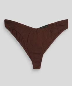 Kaiia CLOTHING CURVE V FRONT KNICKER CHOCOLATE