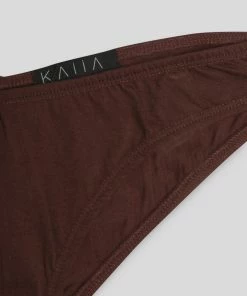 Kaiia CLOTHING CURVE V FRONT KNICKER CHOCOLATE