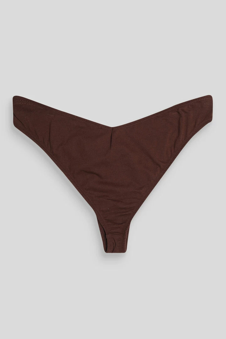 Kaiia CLOTHING CURVE V FRONT KNICKER CHOCOLATE 5 Kaiia CLOTHING CURVE V FRONT KNICKER CHOCOLATE