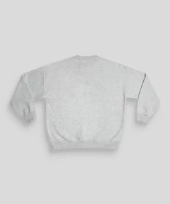 Kaiia EAST HAMPTON EMBROIDERED OVERSIZED SWEATSHIRT OATMEAL MARL CLOTHING