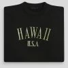 Kaiia HAWAII EMBROIDERED SWEATSHIRT BLACK CLOTHING