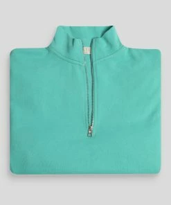 Kaiia HALF ZIP CROP SWEATSHIRT PEPPERMINT CLOTHING