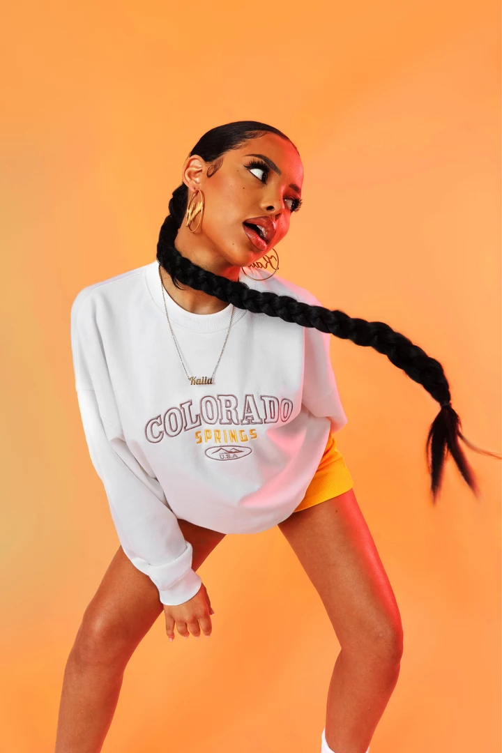 Kaiia COLORADO SPRINGS OVERSIZED SWEATSHIRT ECRU CLOTHING 10 Kaiia COLORADO SPRINGS OVERSIZED SWEATSHIRT ECRU CLOTHING