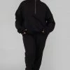 Kaiia CURVE 90S OVERSIZED JOGGERS BLACK