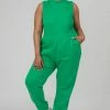 Kaiia CLOTHING CURVE 90S OVERSIZED JOGGERS GREEN