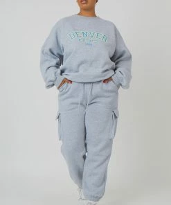 Kaiia CURVE CARGO JOGGERS GREY MARL