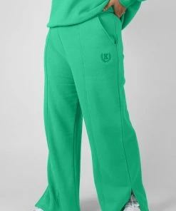 CURVE KAIIA TONAL EMBROIDERED JOGGERS GREEN