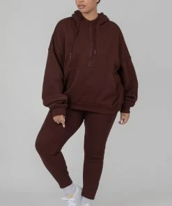 Kaiia CURVE THICK WAISTBAND RIBBED LEGGINGS COFFEE