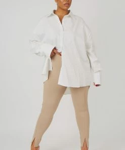 Kaiia CURVE RIB MIX ACID WASH SHAPER LEGGING NUDE CLOTHING