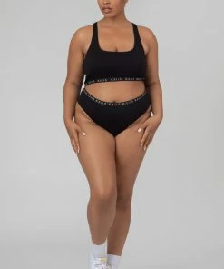 CLOTHING CURVE KAIIA ELASTIC HIGHWAISTED BRIEF BLACK