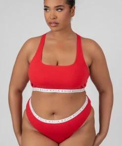 CURVE KAIIA ELASTIC HIGHWAISTED BRIEF RED