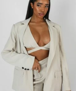 Kaiia RELAXED BLAZER STONE CLOTHING