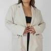 Kaiia CURVE RELAXED BLAZER STONE CLOTHING