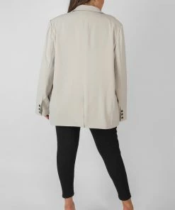Kaiia CURVE RELAXED BLAZER STONE CLOTHING