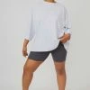 Kaiia CURVE RIB CYCLING SHORTS GREY CLOTHING