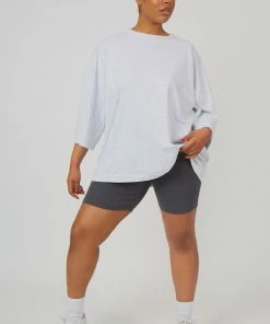 Kaiia CURVE RIB CYCLING SHORTS GREY CLOTHING